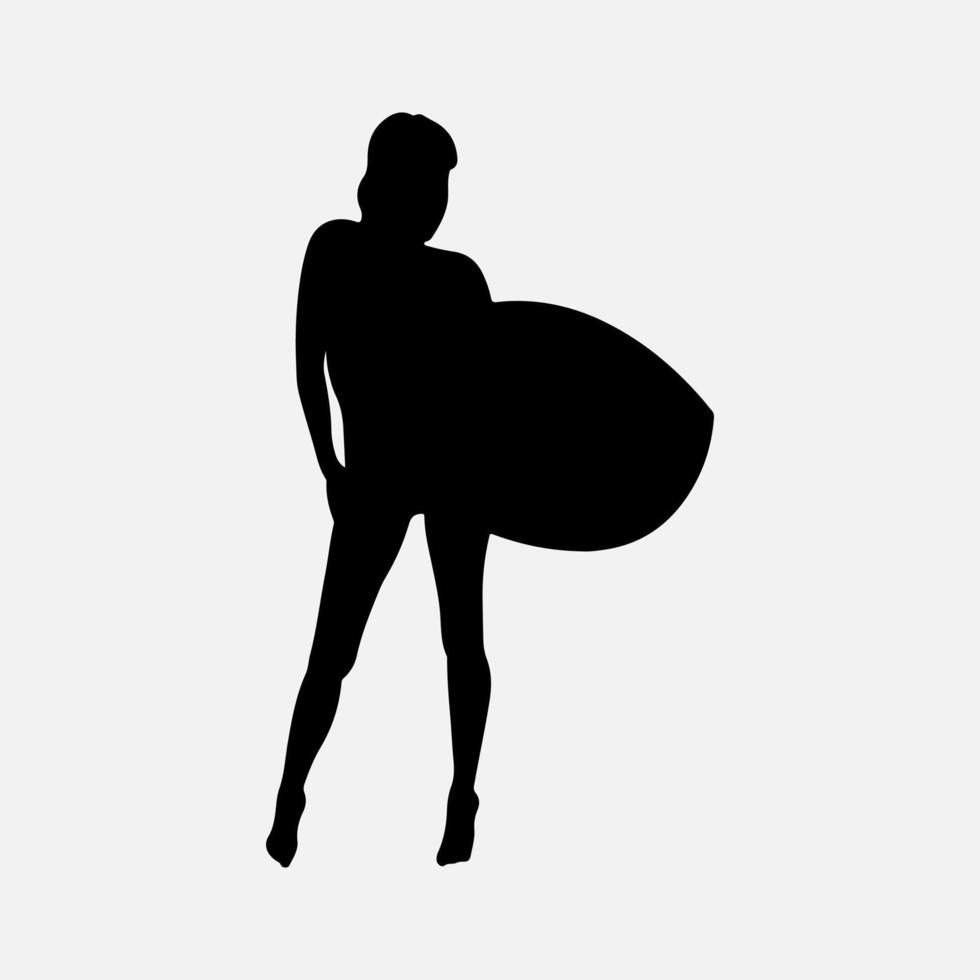 Surfer Silhouette Vektor weißer Hintergrund Illustration Grafiken