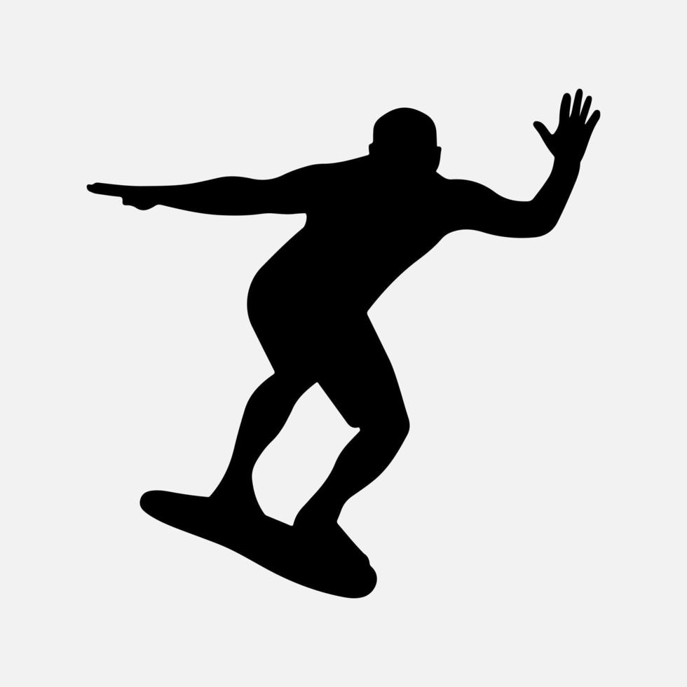 Surfer Silhouette Vektor weißer Hintergrund Illustration Grafiken