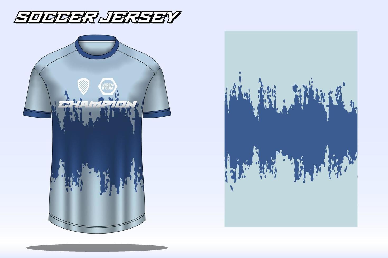 Fußballtrikot-Sport-T-Shirt-Designmodell für Fußballverein 19 vektor