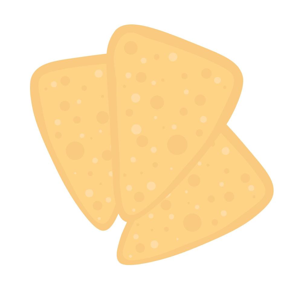 tortilla pommes frites eller nachos tortillas platt vektor Färg ikon för appar och webbplatser