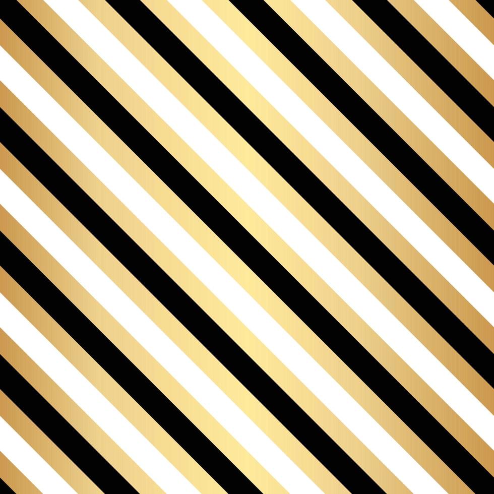 geometrischer goldnahtloser Wiederholungsmusterhintergrund, goldschwarze und weiße Tapete. vektor