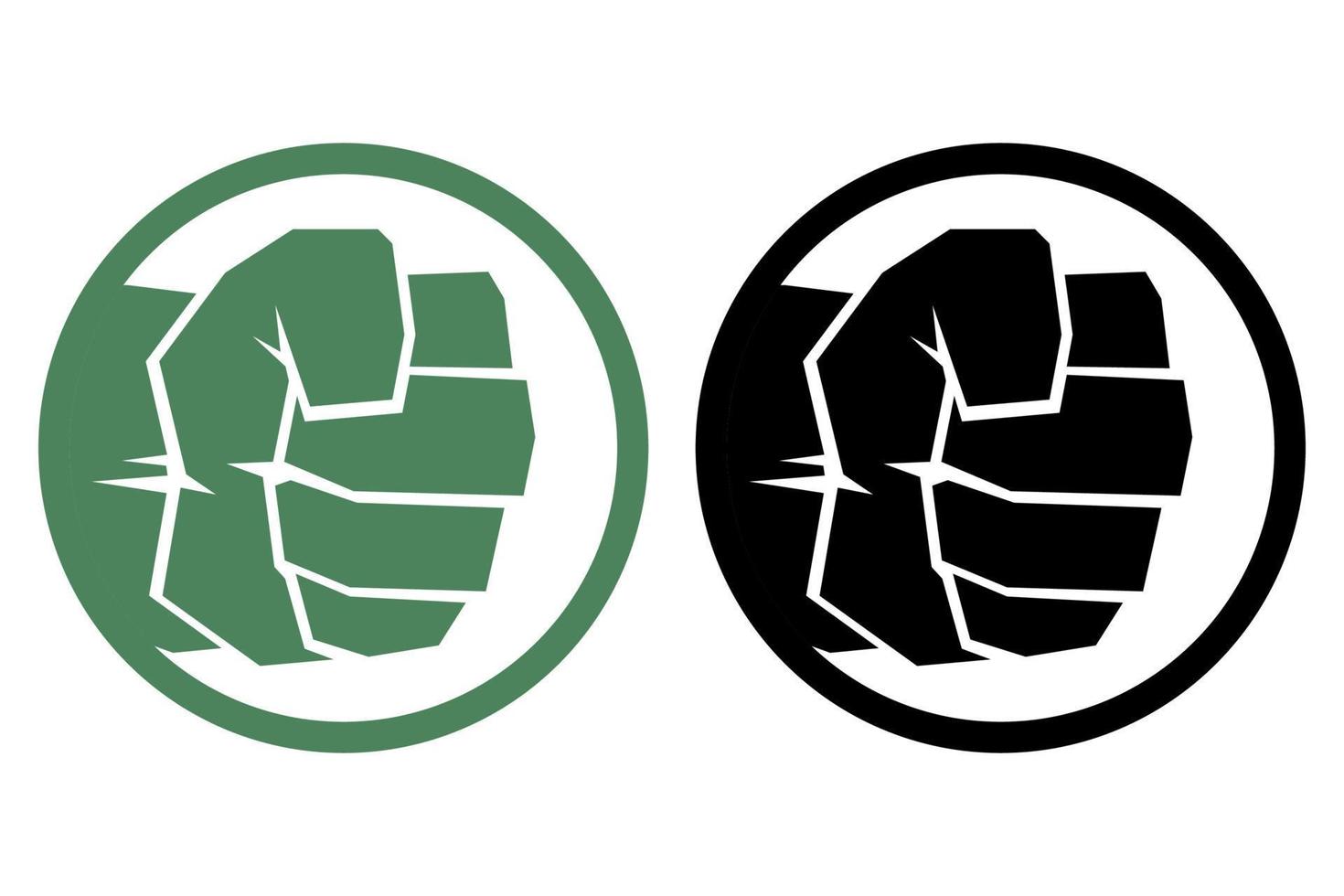 grünes Kick-Hand-Logo vektor