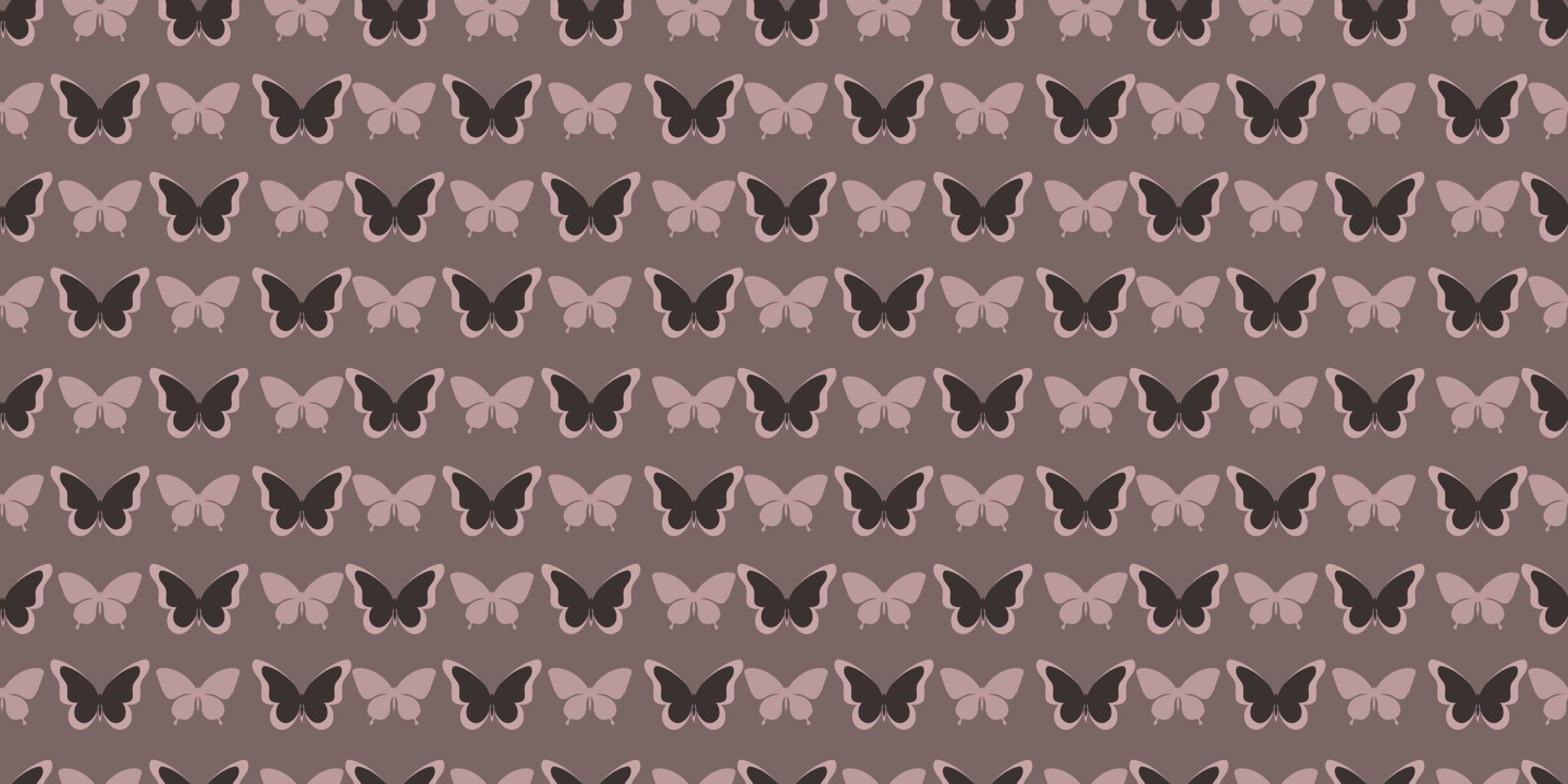 brun fjäril sömlös upprepa mönster bakgrund vektor
