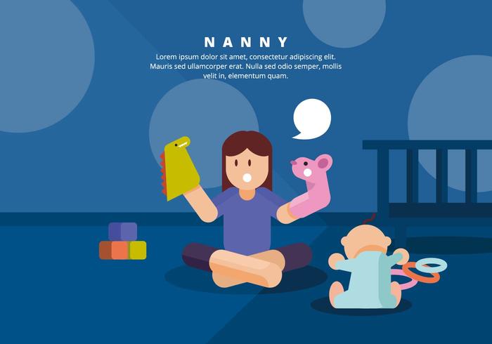 nanny illustration vektor