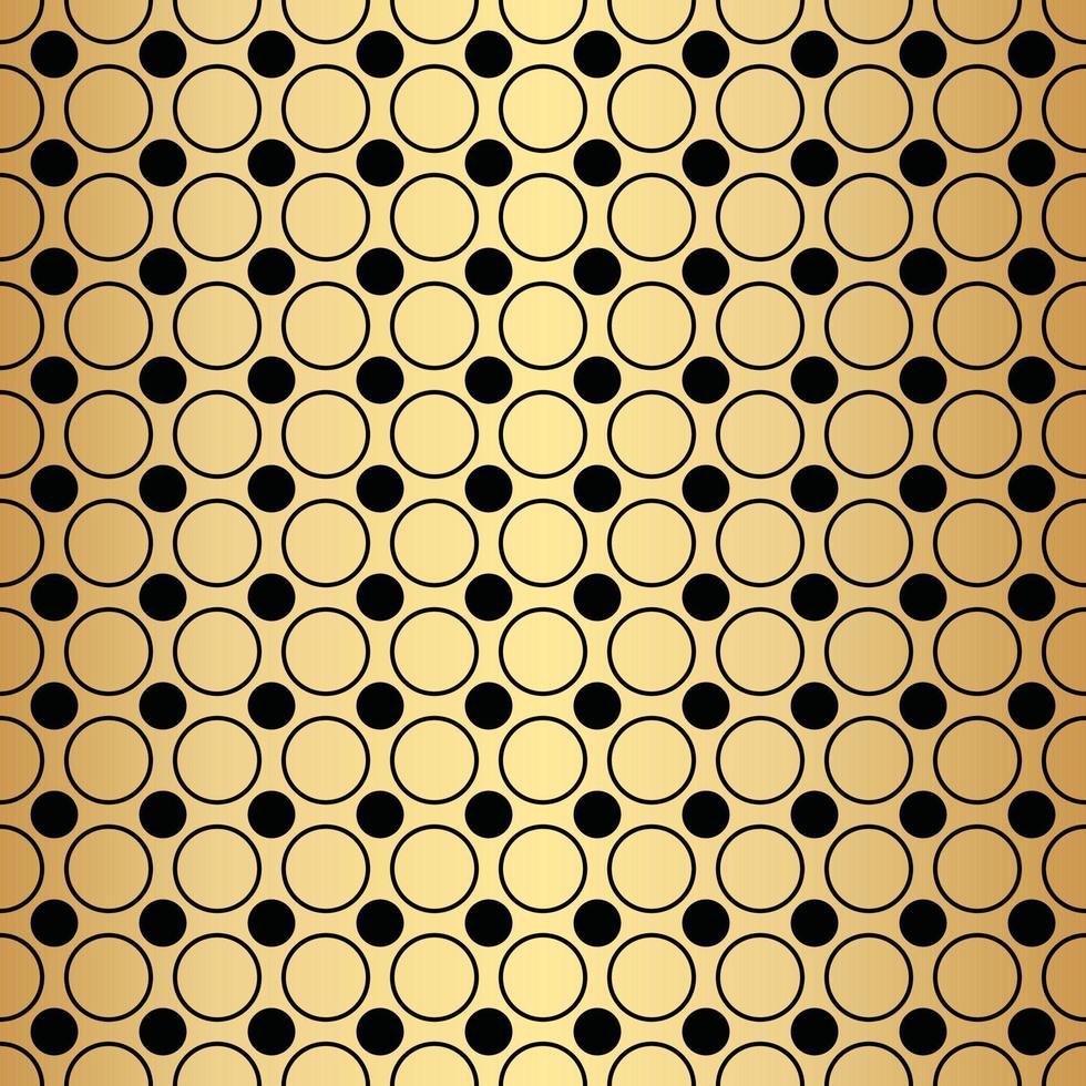 geometrischer nahtloser Wiederholungsmusterhintergrund des Goldes, Gold und schwarze Tapete. vektor