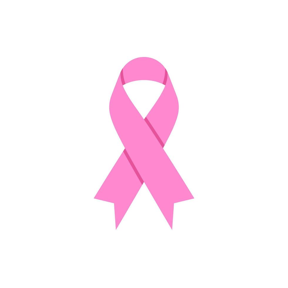 rosa band bröst cancer platt design konst vektor