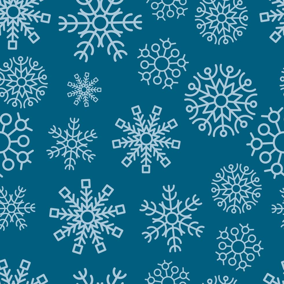 Schneeflocken nahtloser Hintergrund. weihnachts- und neujahrsdekorationselemente. Vektor-Illustration. vektor