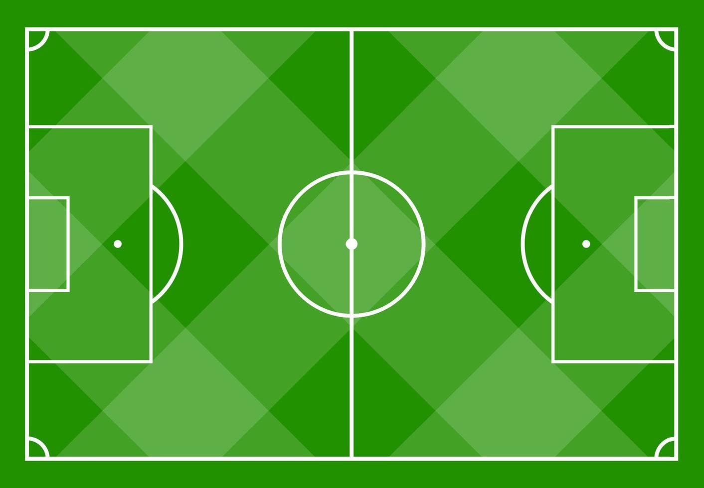 Fußballplatz mit grünem Gras. Vektor-Illustration vektor