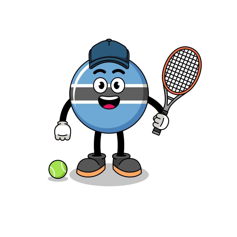 Botswana-Illustration als Tennisspieler vektor