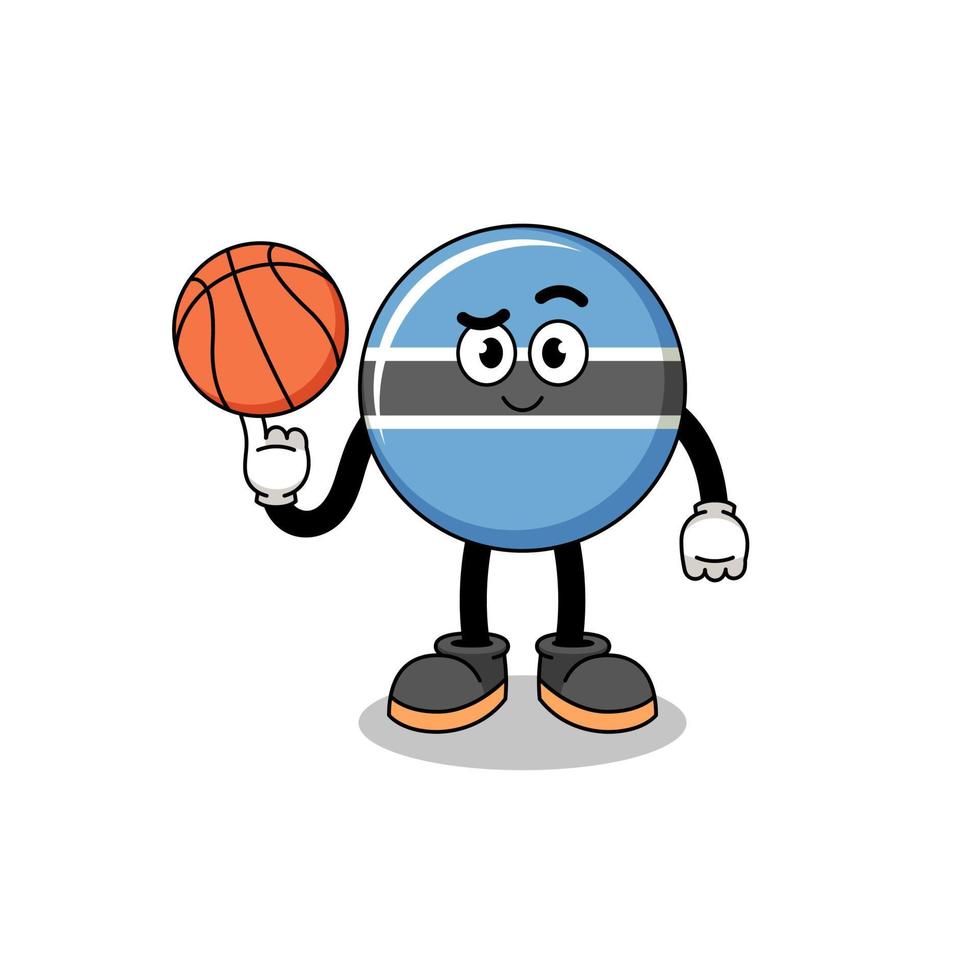 botswana illustration som en basketboll spelare vektor