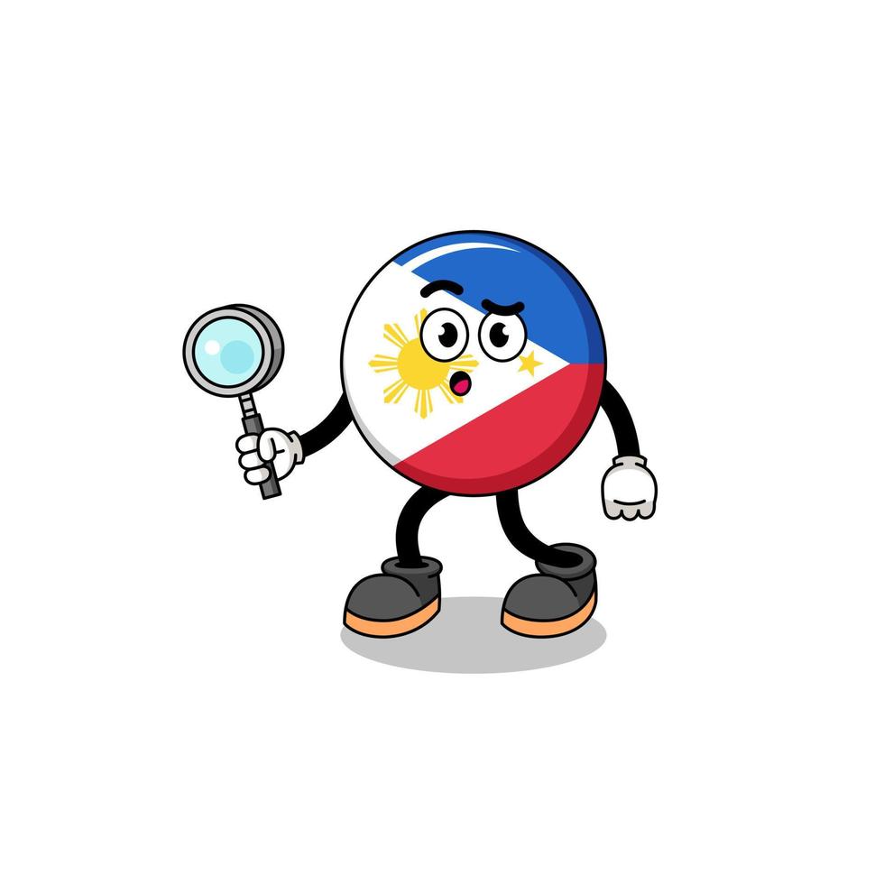 maskottchen der philippinischen flagge suchen vektor