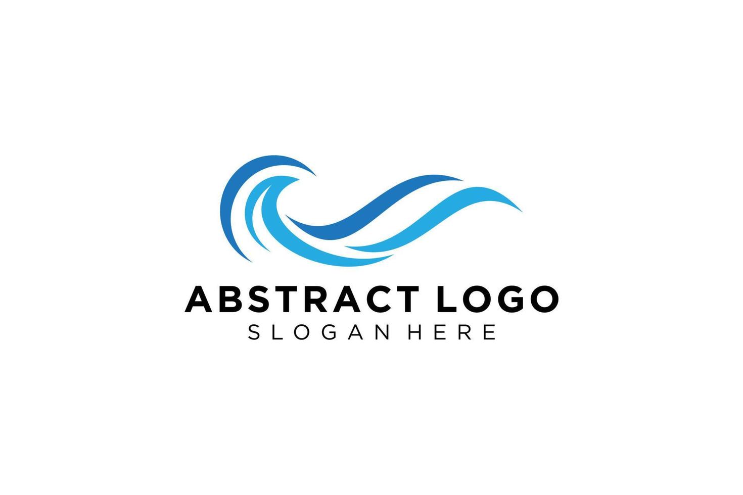 abstraktes Wasserwellen-Splash-Logo-Symbol und Icon-Design. vektor