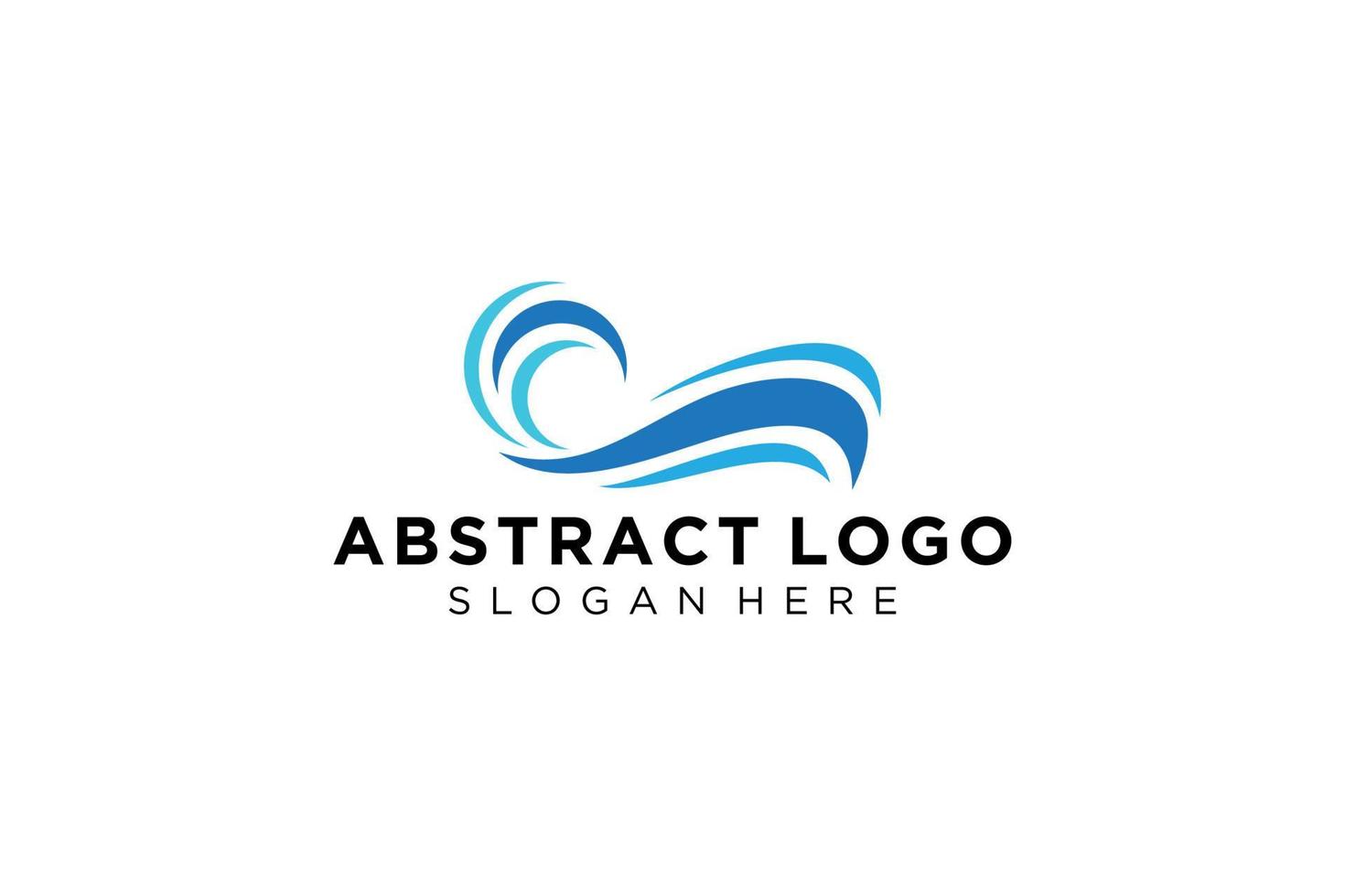 abstraktes Wasserwellen-Splash-Logo-Symbol und Icon-Design. vektor