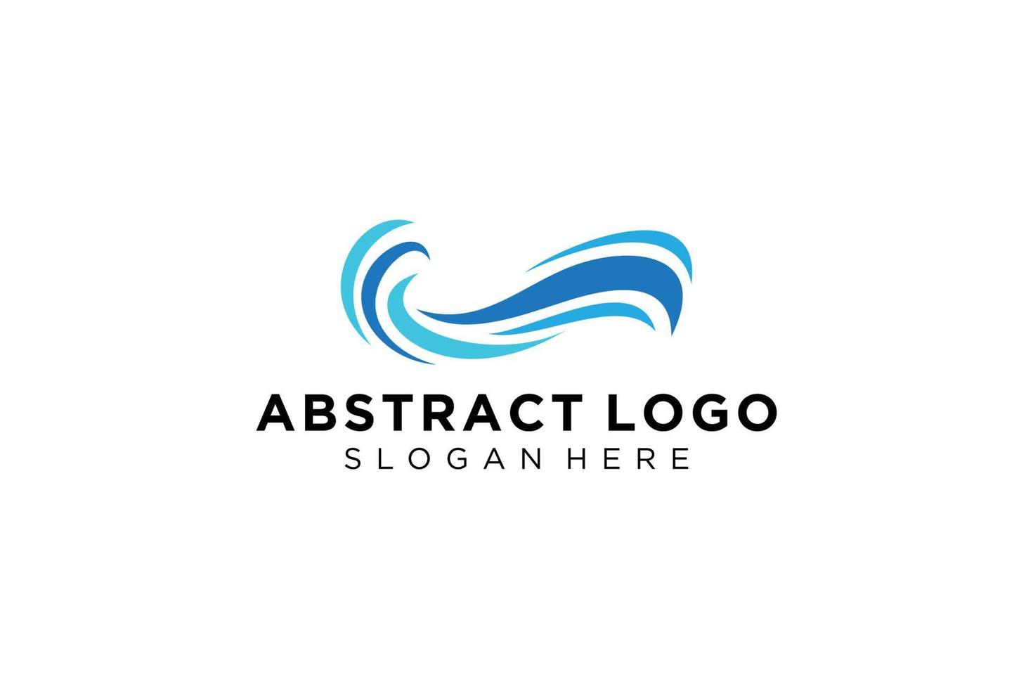 abstraktes Wasserwellen-Splash-Logo-Symbol und Icon-Design. vektor