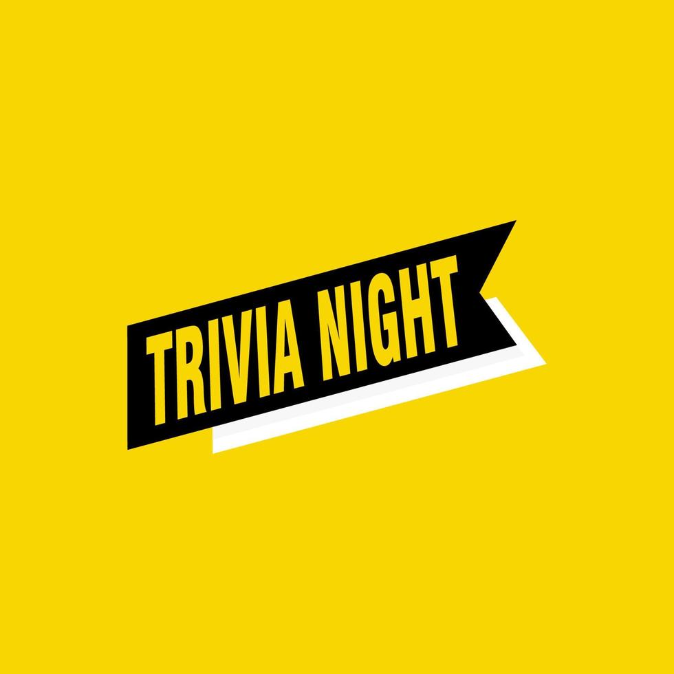 trivia nacht etiketten banner vektor band design vorlage. Banner-Verkaufstag. Markt-Sonderangebot-Rabattetikett