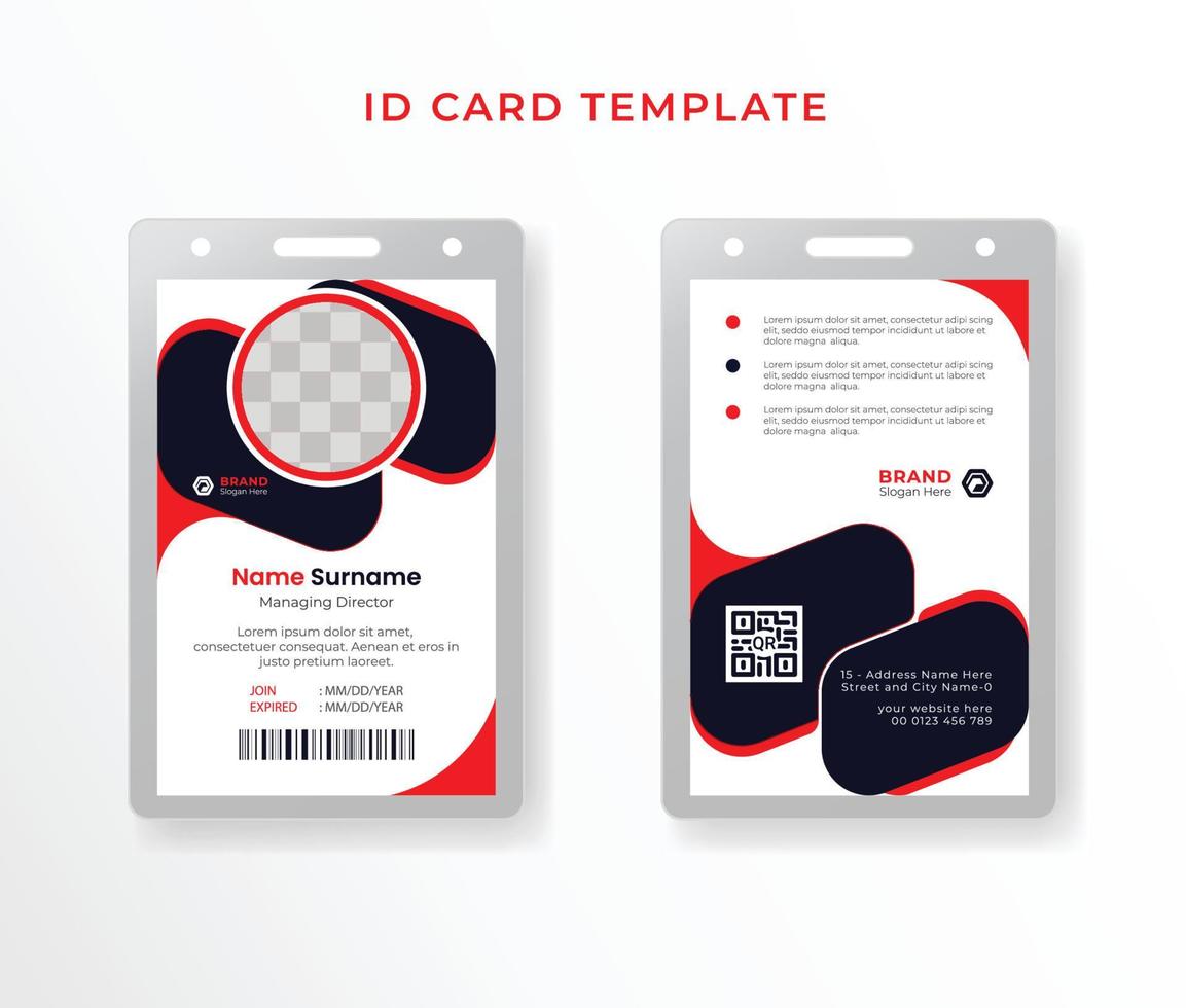 id kort design för kreativ företag företags- företag identitet kort för anställda vektor