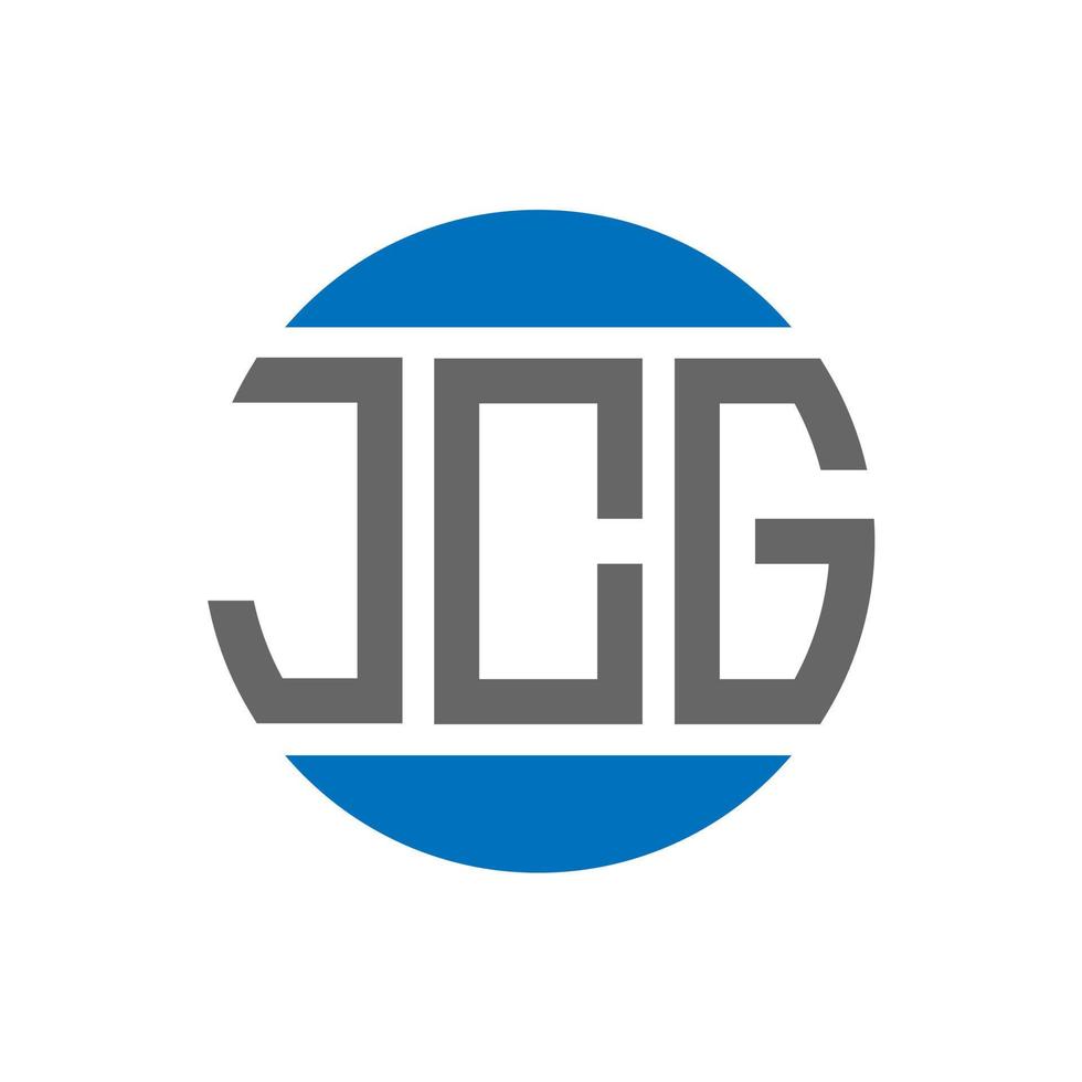 JCG-Brief-Logo-Design auf weißem Hintergrund. jcg kreative initialen kreis logokonzept. JCG-Briefgestaltung. vektor