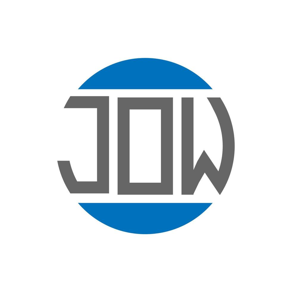 jow brev logotyp design på vit bakgrund. jow kreativ initialer cirkel logotyp begrepp. jow brev design. vektor