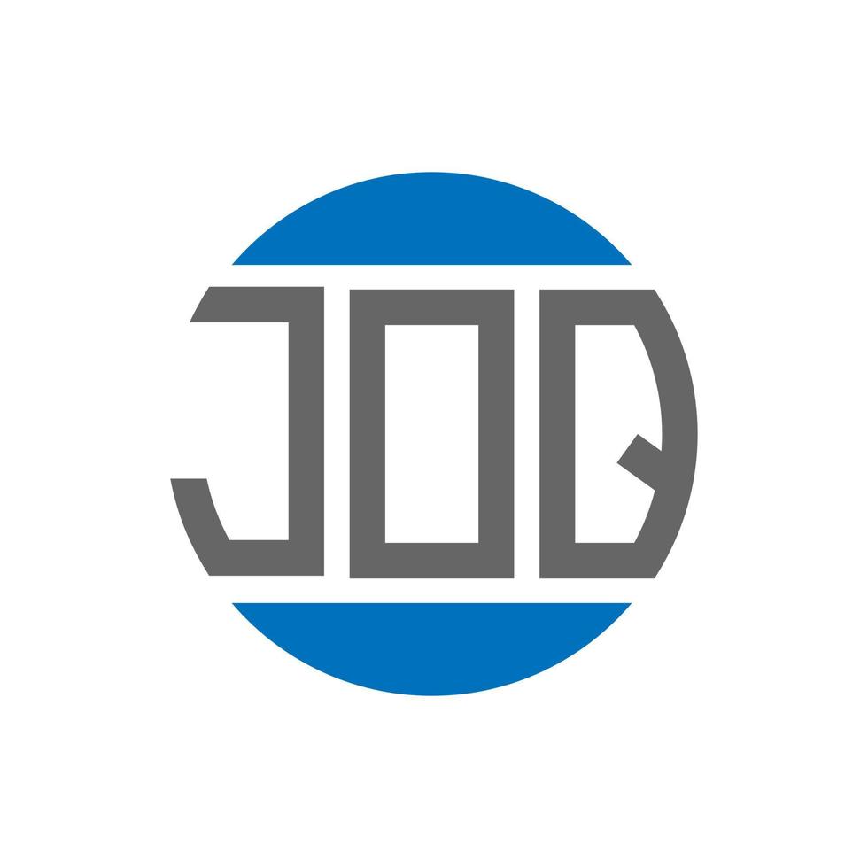 Joq-Brief-Logo-Design auf weißem Hintergrund. joq creative initials circle logo-konzept. Joq-Briefdesign. vektor