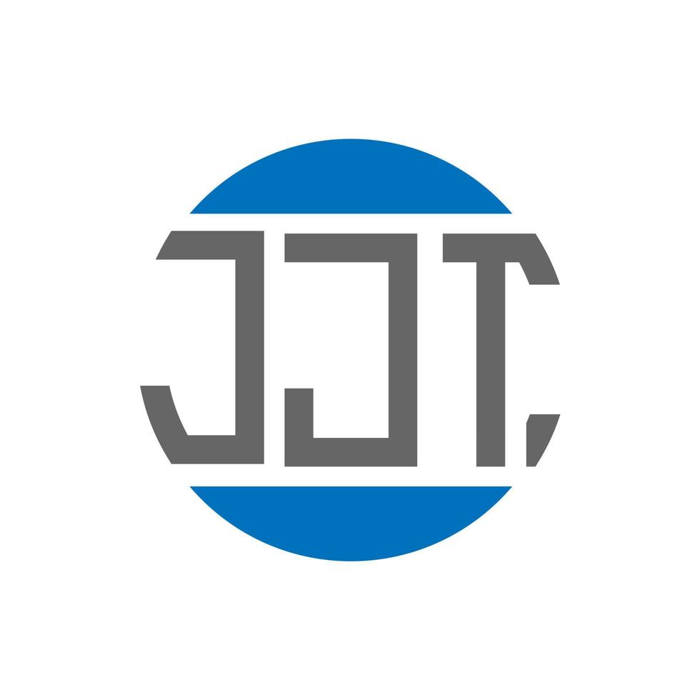 jjt-Buchstaben-Logo-Design auf weißem Hintergrund. jjt kreative initialen kreis logokonzept. jjt Briefgestaltung. vektor