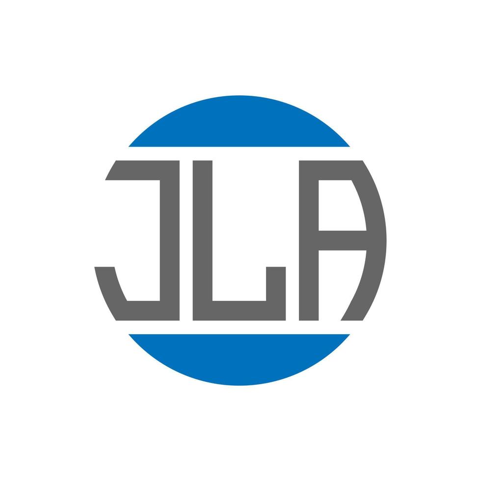 JLA-Brief-Logo-Design auf weißem Hintergrund. jla creative initials circle logo-konzept. jla Briefgestaltung. vektor