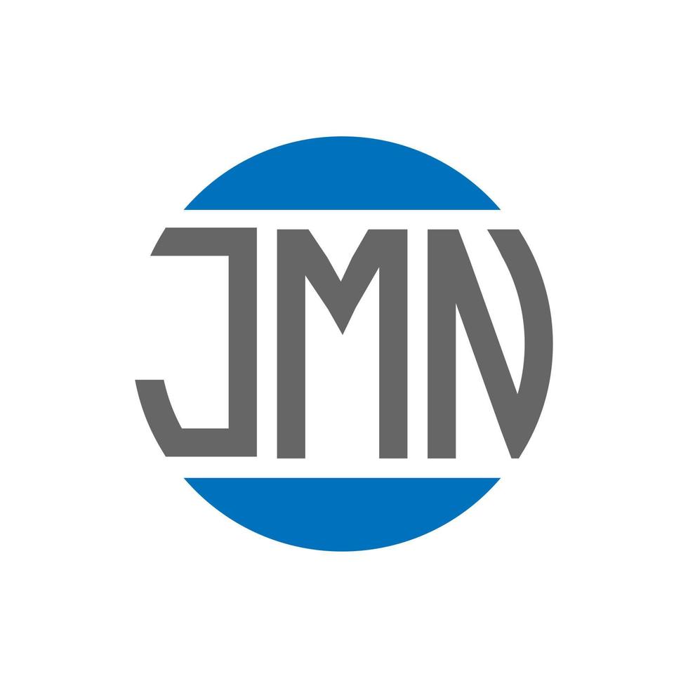 jmn-Brief-Logo-Design auf weißem Hintergrund. jmn kreative initialen kreis logokonzept. jmn Briefgestaltung. vektor