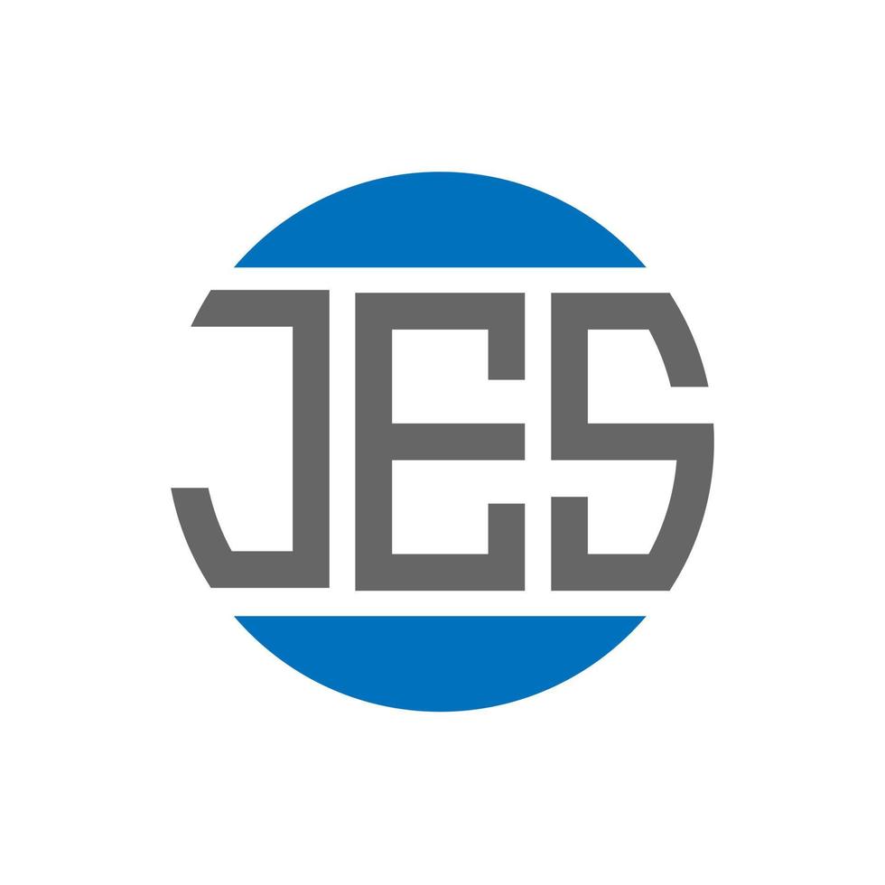 Jes-Brief-Logo-Design auf weißem Hintergrund. Jes kreative Initialen Kreis Logo-Konzept. Jes-Brief-Design. vektor