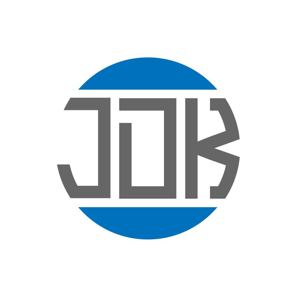 jdk-Buchstaben-Logo-Design auf weißem Hintergrund. jdk creative initials circle logo-konzept. jdk Briefgestaltung. vektor