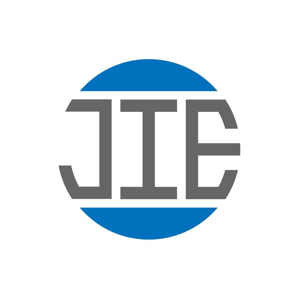 Jie-Brief-Logo-Design auf weißem Hintergrund. jie kreative initialen kreis logokonzept. Jie-Buchstaben-Design. vektor