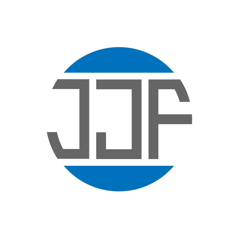 jjf-Buchstaben-Logo-Design auf weißem Hintergrund. jjf creative initials circle logo-konzept. jjf Briefgestaltung. vektor