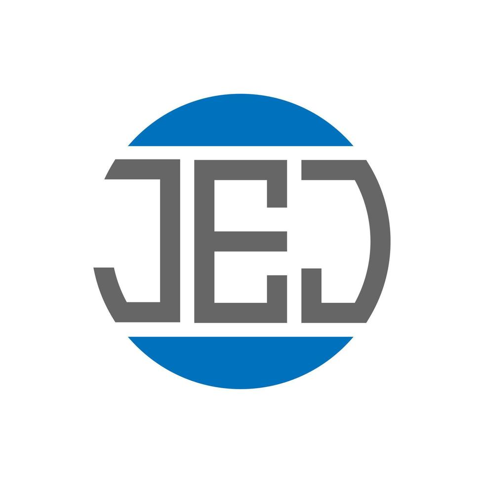 Jej-Buchstaben-Logo-Design auf weißem Hintergrund. Jej kreative Initialen Kreis-Logo-Konzept. jej Briefgestaltung. vektor