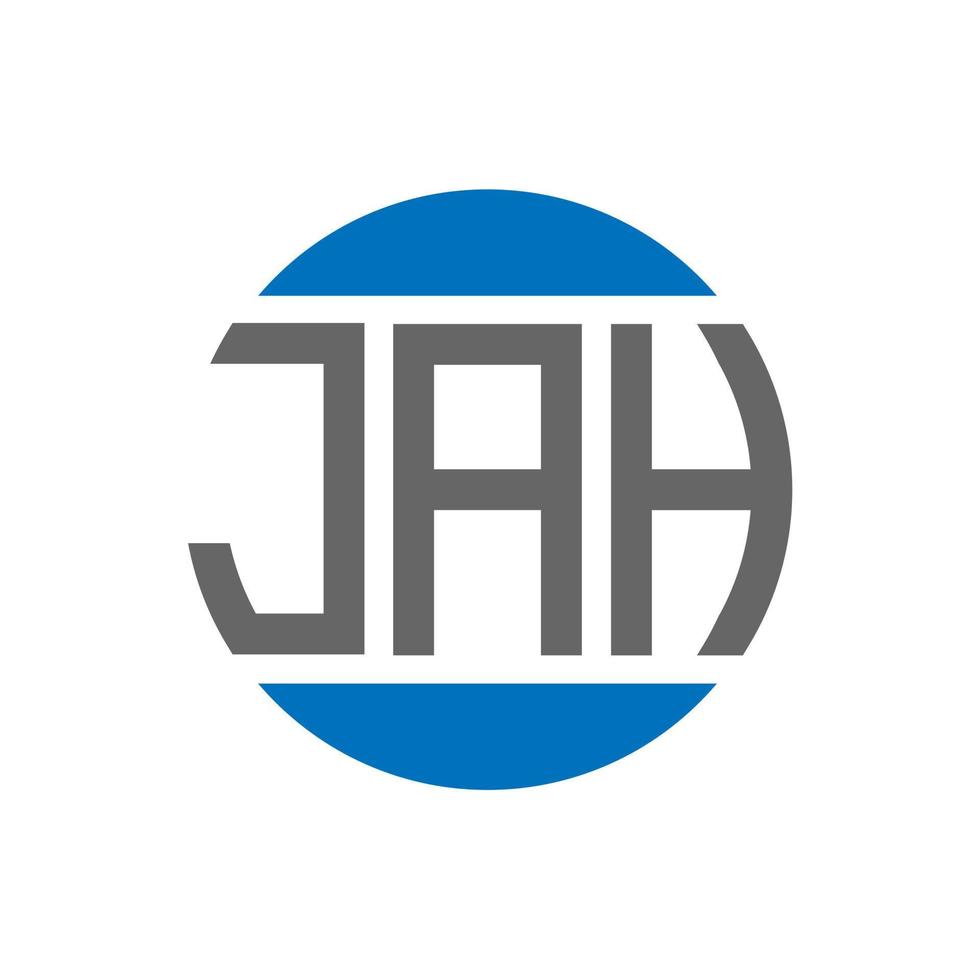 Ja-Brief-Logo-Design auf weißem Hintergrund. jah creative initials circle logo-konzept. jah Briefgestaltung. vektor