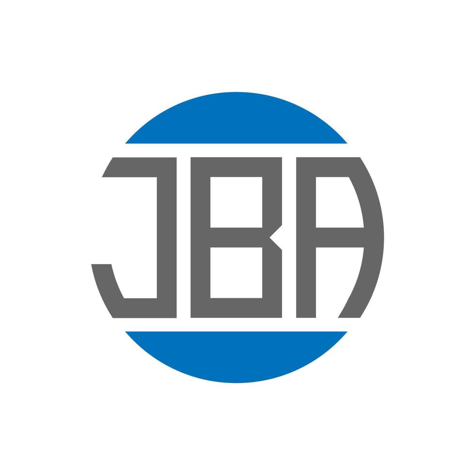 JBA-Brief-Logo-Design auf weißem Hintergrund. jba creative initials circle logo-konzept. JBA-Briefgestaltung. vektor