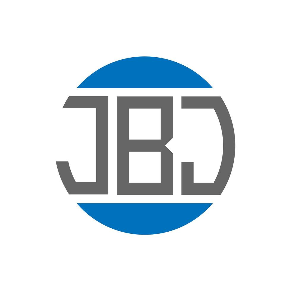 Jbj-Buchstaben-Logo-Design auf weißem Hintergrund. jbj kreative initialen kreis logokonzept. jbj Briefgestaltung. vektor