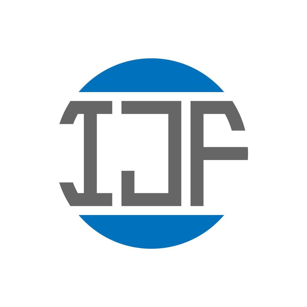 ijf-Brief-Logo-Design auf weißem Hintergrund. ijf creative initials circle logo-konzept. ijf Briefgestaltung. vektor