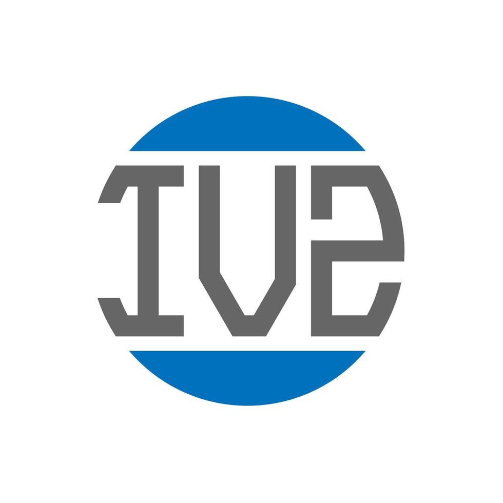 ivz-Brief-Logo-Design auf weißem Hintergrund. ivz creative initials circle logo-konzept. ivz Briefgestaltung. vektor
