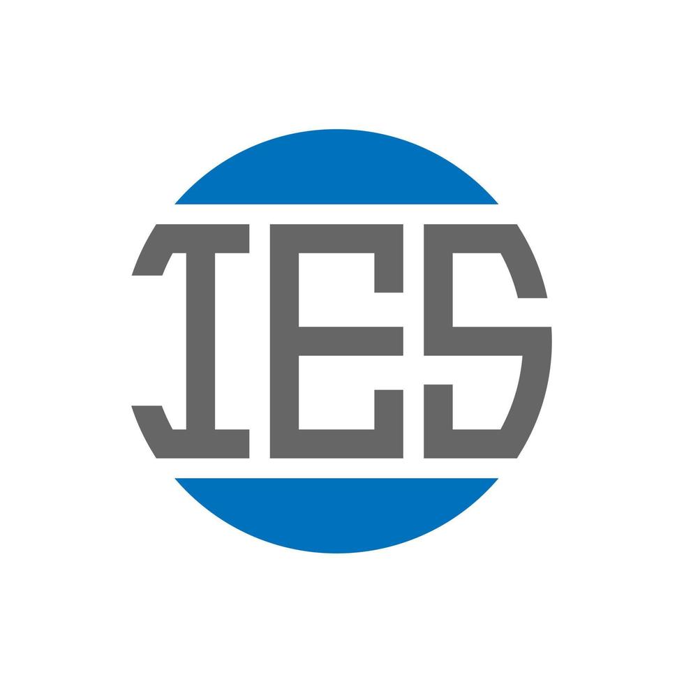 ies-Brief-Logo-Design auf weißem Hintergrund. ies kreative Initialen Kreis-Logo-Konzept. ie Briefgestaltung. vektor