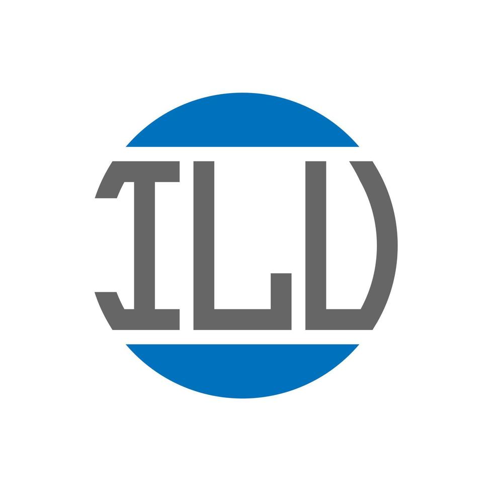 ilu-Brief-Logo-Design auf weißem Hintergrund. ilu creative initials circle logo-konzept. ilu-Briefgestaltung. vektor