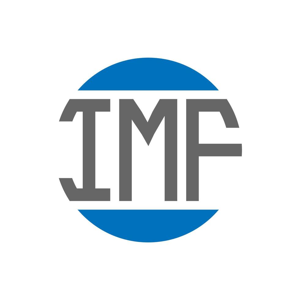 IMF-Brief-Logo-Design auf weißem Hintergrund. imf creative initials circle logo-konzept. IMF-Briefgestaltung. vektor