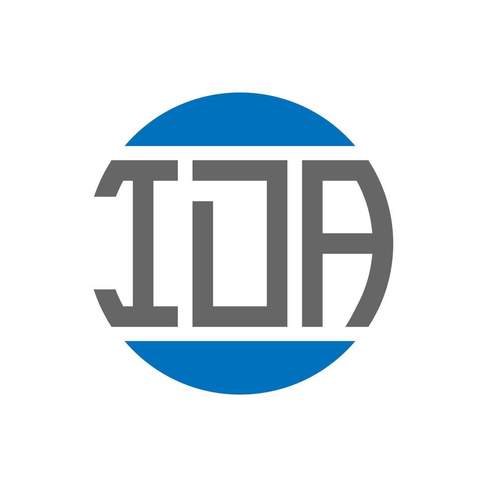 Ida-Brief-Logo-Design auf weißem Hintergrund. ida kreative initialen kreis logokonzept. ida Briefgestaltung. vektor