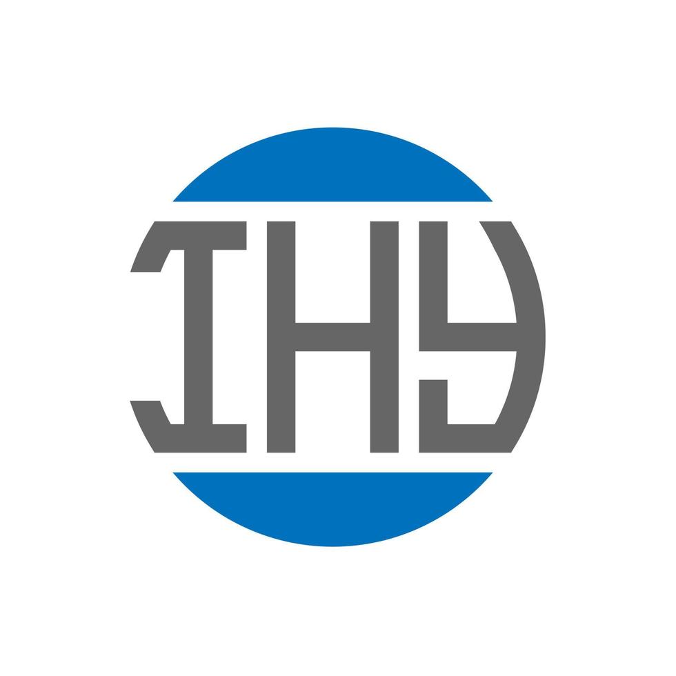 Ihy-Brief-Logo-Design auf weißem Hintergrund. Ihy kreatives Initialen-Kreis-Logo-Konzept. ihy Briefgestaltung. vektor