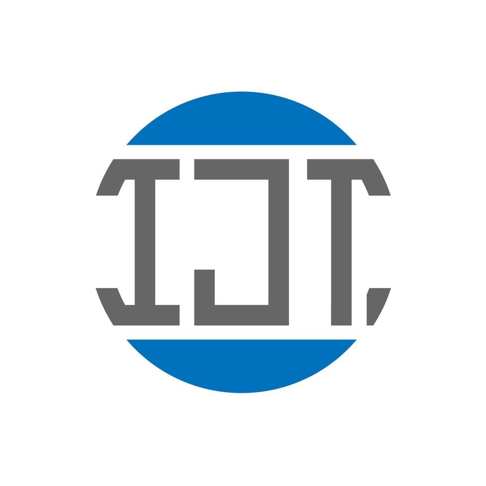 ijt-Brief-Logo-Design auf weißem Hintergrund. ijt kreative Initialen Kreis Logo-Konzept. ijt Briefgestaltung. vektor