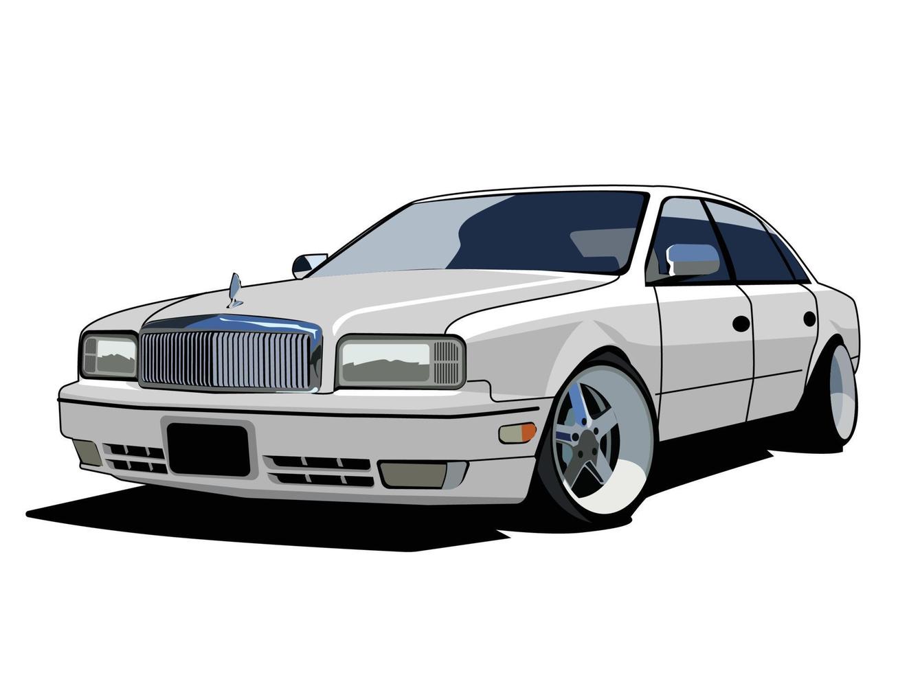 Retro-Limousine Auto Illustration Vektordesign vektor