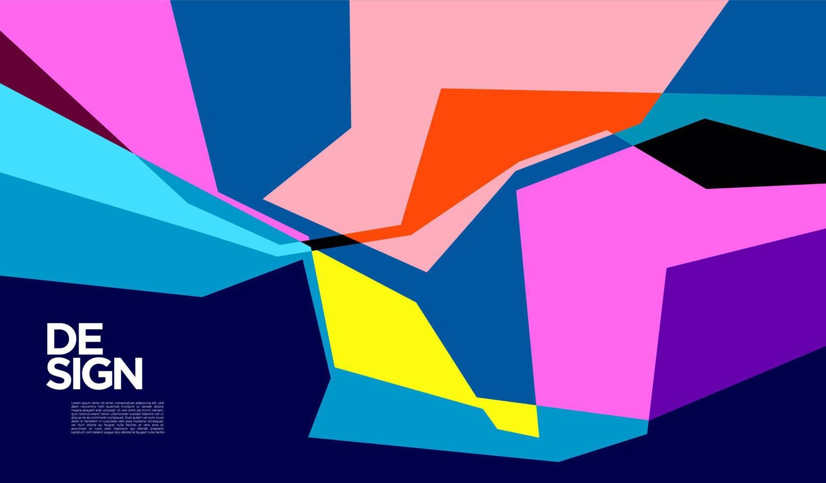 vektor platt abstrakt geometrisk färgrik bakgrund