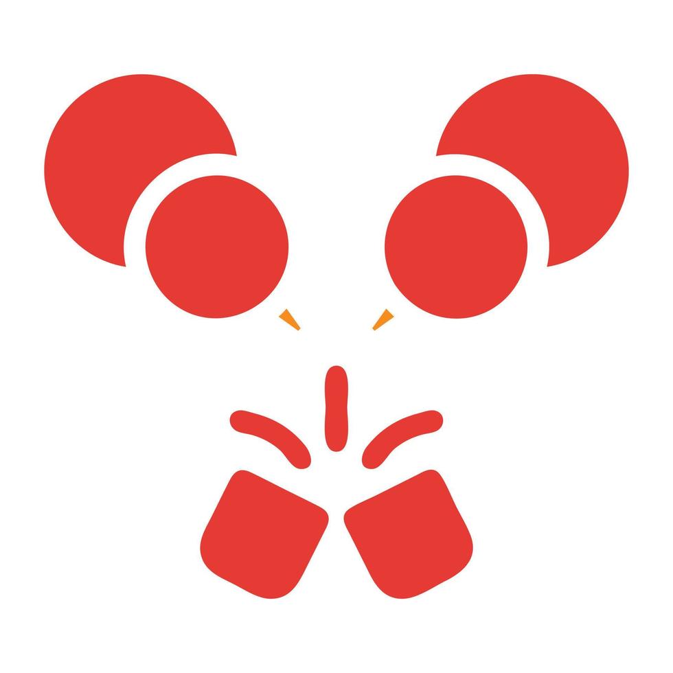 kalebass fast röd illustration vektor och logotyp ikon ny år ikon perfekt.
