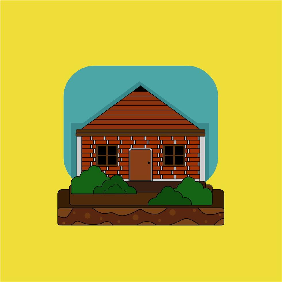 Haus oder Zuhause im flachen Design für Logo oder Symbol vektor