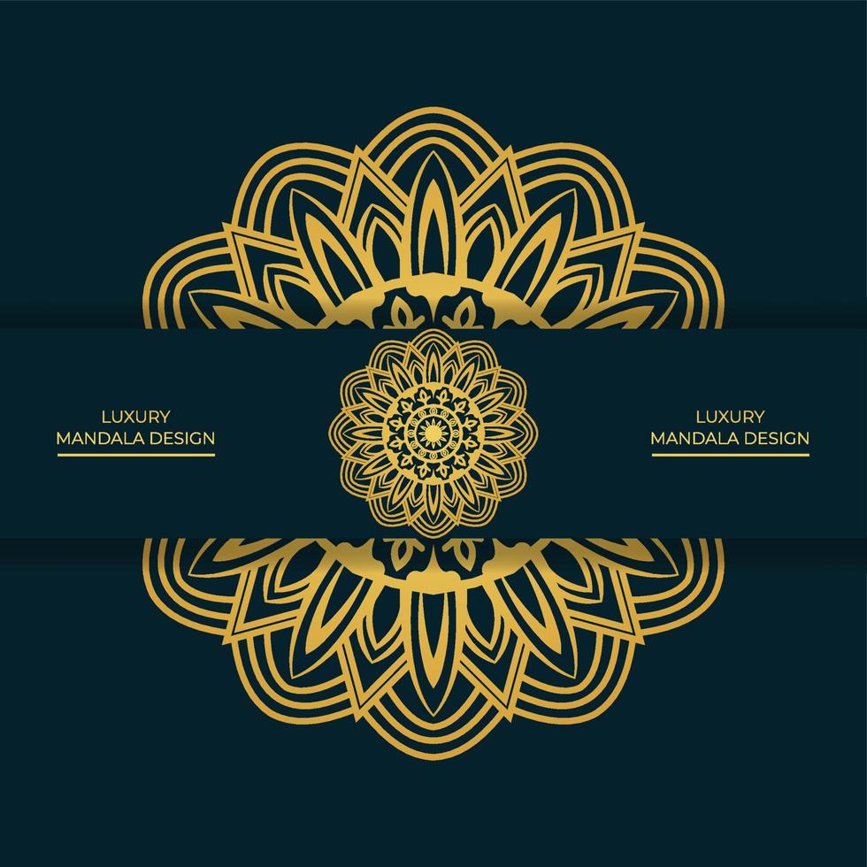 Abstraktes elegantes Luxus-Mandala-Design kostenloser Download vektor