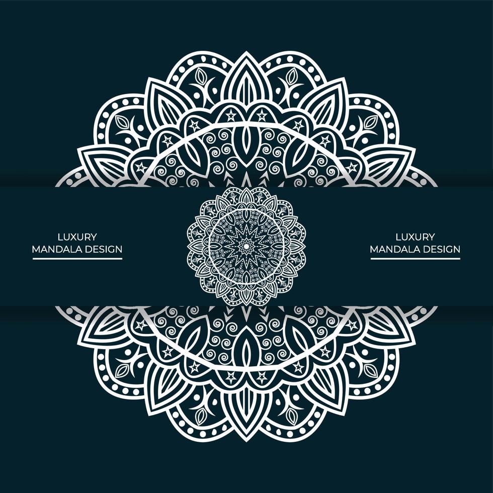 Rundes Mandala-Muster in weißer Farbe kostenloser Download vektor