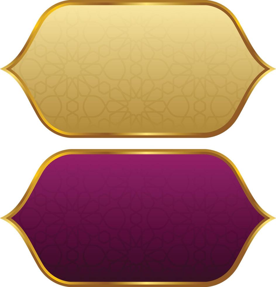 satz von luxuriösen goldenen arabischen islamischen banner titelrahmen png transparenter hintergrund gold textfeld vektor design bilder