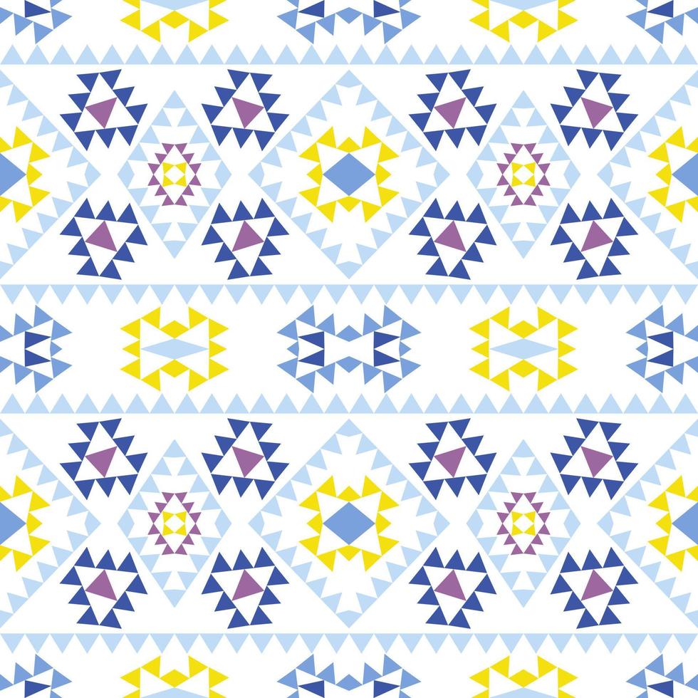 geometrisches ethnisches Muster mit diagonalem abstraktem Ornamentdesign des quadratischen Dreiecks für Kleidungsstofftextildruck, Handwerk, Stickerei, Teppich, Vorhang, Batik, Tapetenverpackung, Vektornahtlos vektor